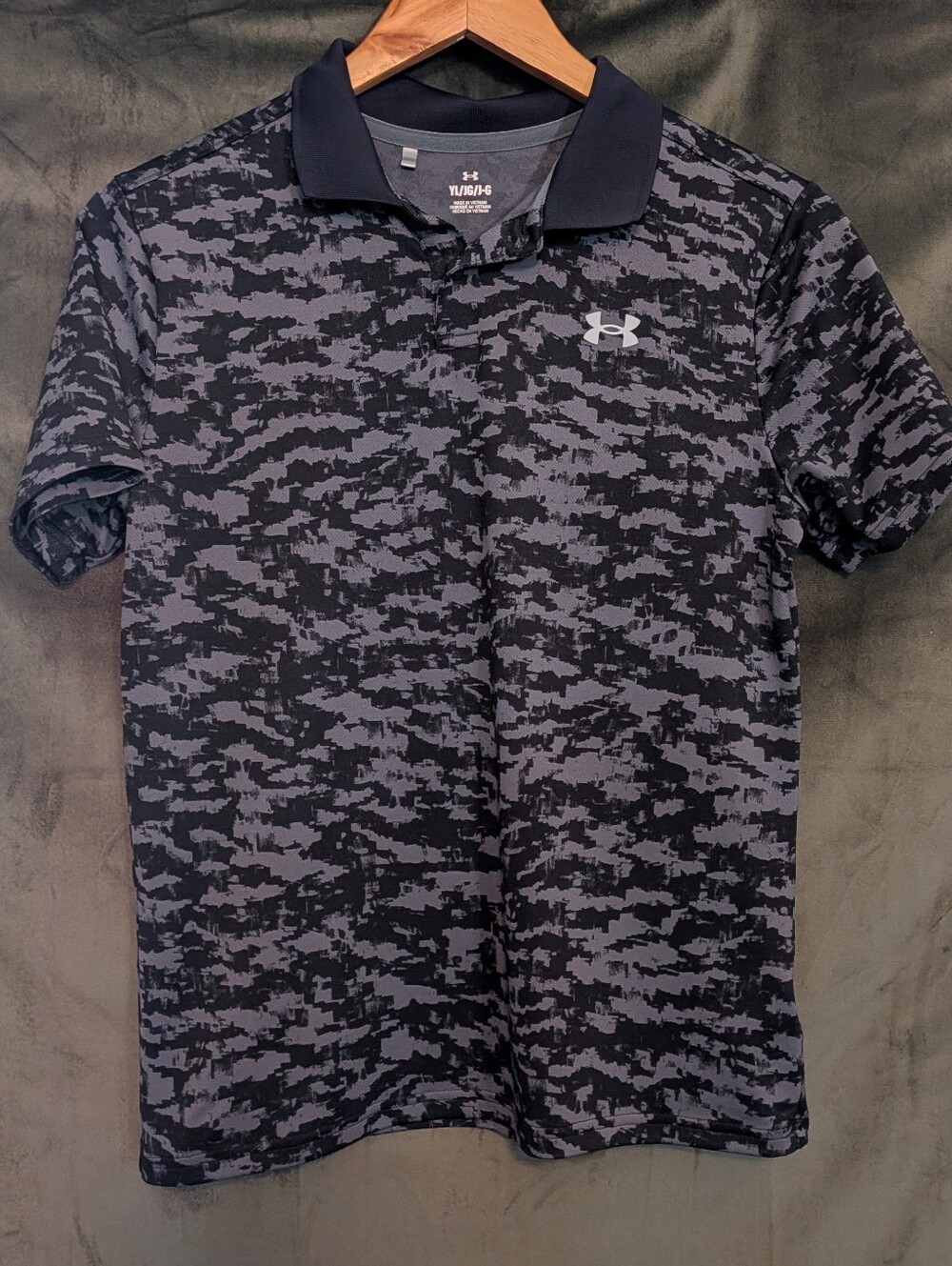 Under Armour Black/Camo Polo Shirt